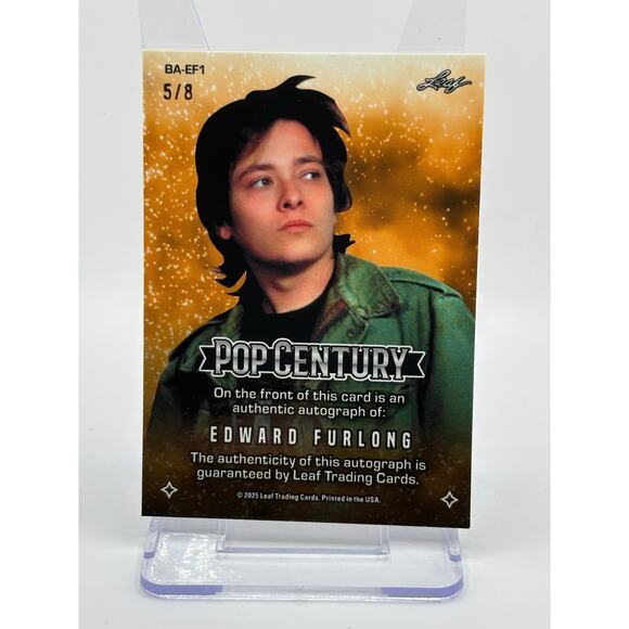 2025 Leaf Metal Pop Century Edward Furlong Pink Crystal Auto 5/8 SP Terminator - Picture 2 of 2